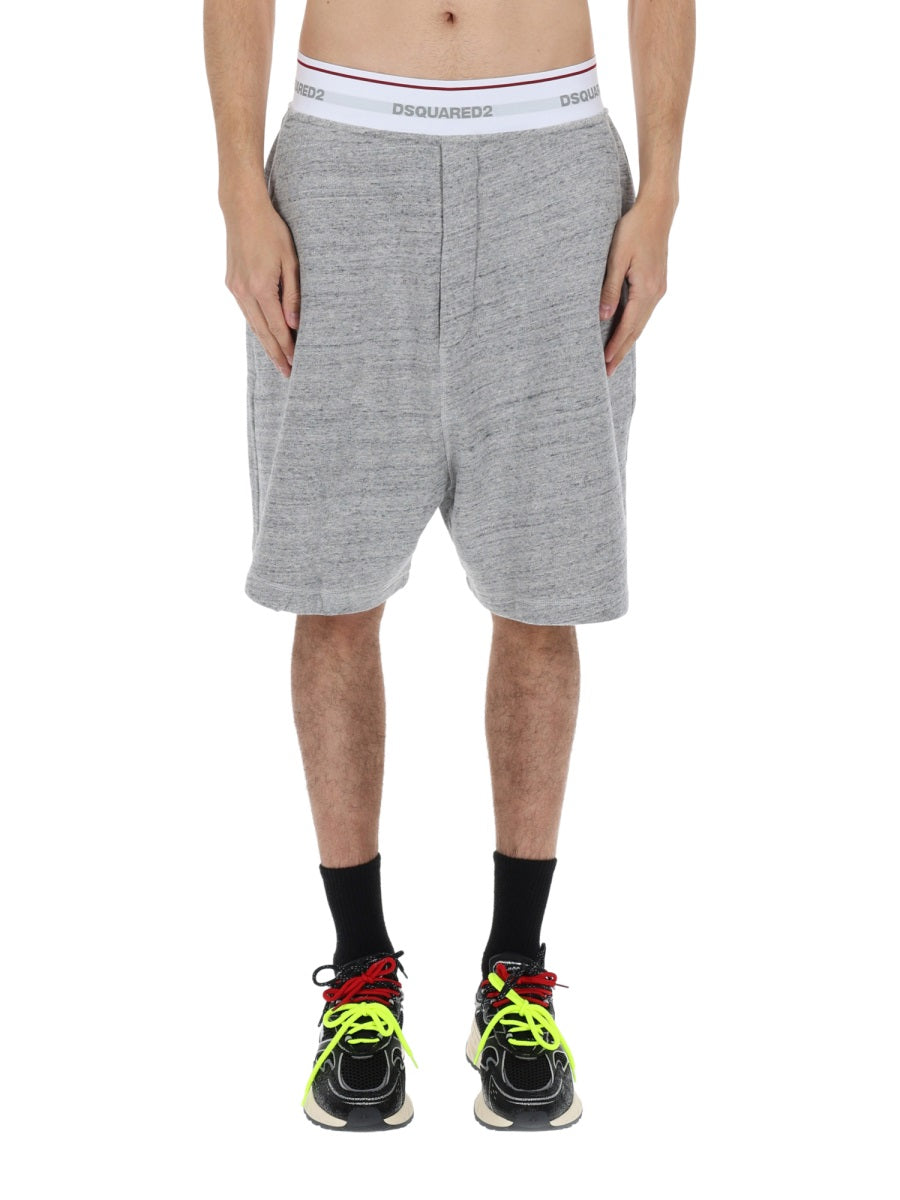 Dsquared Men Shorts "Oversize" Con Logo DSQUARED2