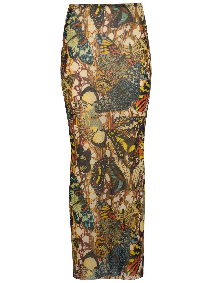 Jean Paul Gaultier Women Long Skirt With "Bow Tie" Print JEAN PAUL GAULTIER