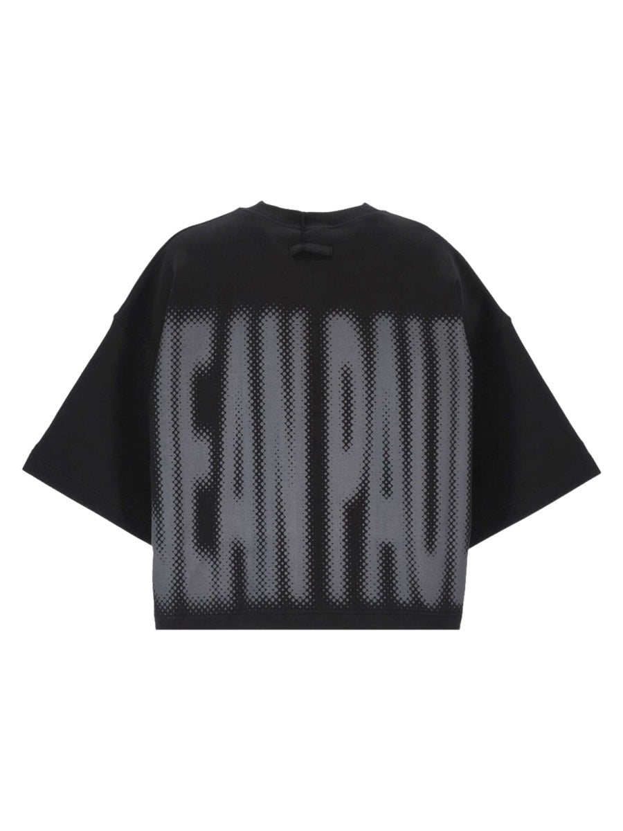 Jean Paul Gaultier Unisex T-Shirt Cropped Con Logo JEAN PAUL GAULTIER