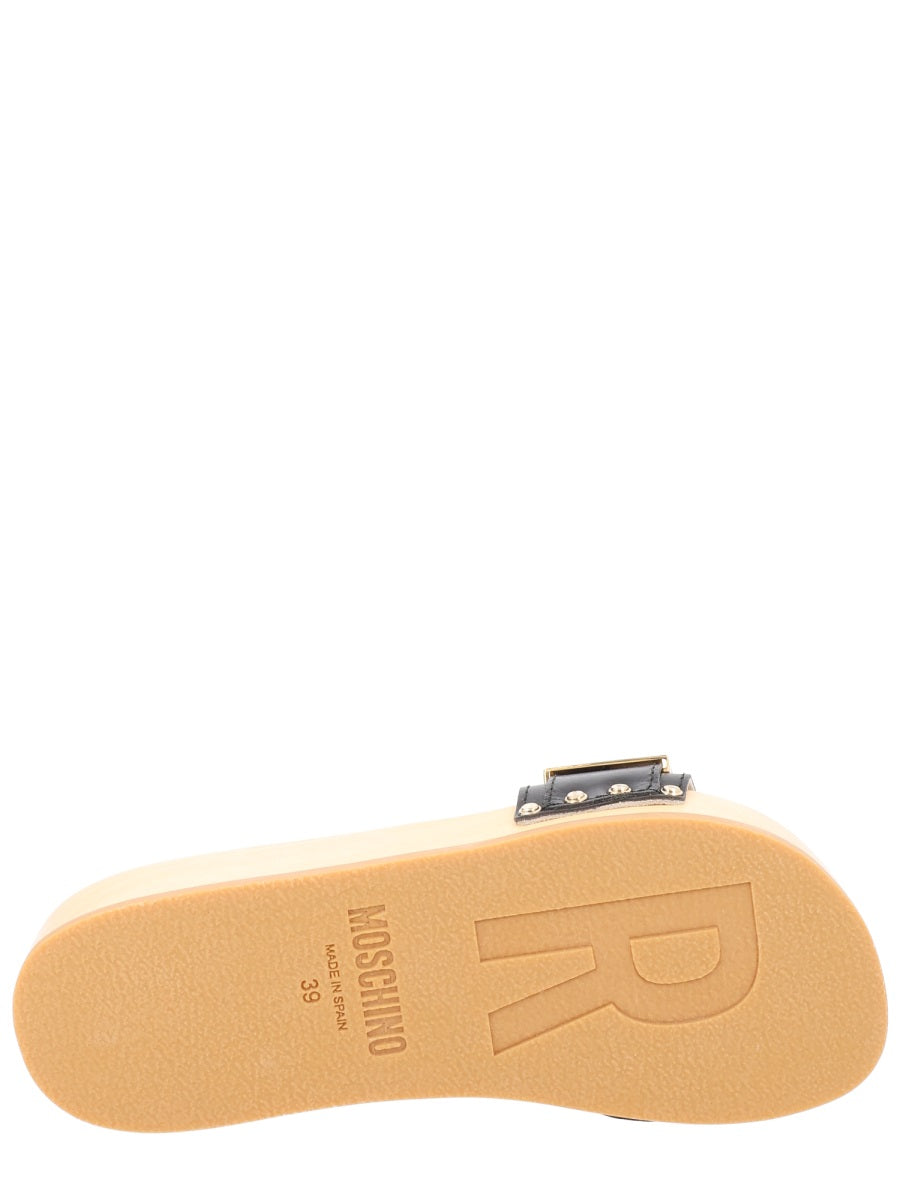 Moschino Women Sandalo Con Logo MOSCHINO