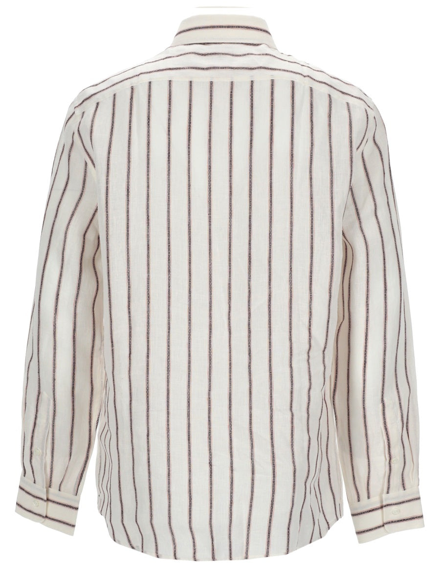 Brunello Cucinelli Men Camicia In Lino BRUNELLO CUCINELLI
