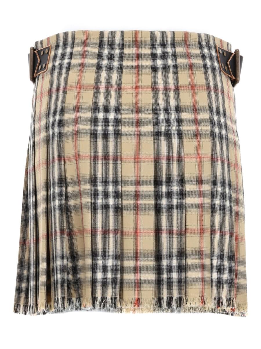 Burberry Women Minigonna Kilt In Lana Check BURBERRY