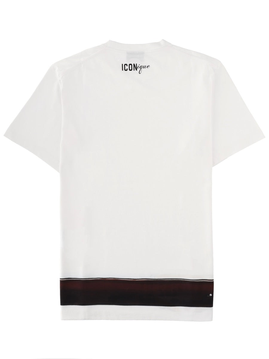 Dsquared Men T-Shirt "Iconique" Con Stampa DSQUARED2