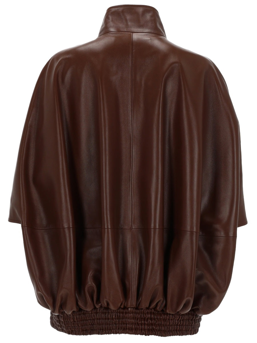 Balenciaga Women Giacca In Pelle Con Zip BALENCIAGA