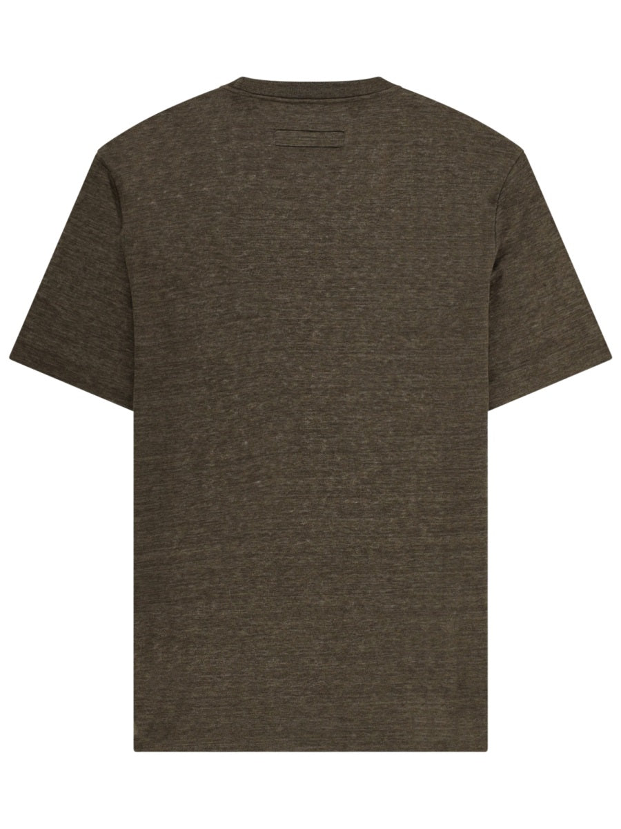 Zegna Men T-Shirt "Oasi" In Lino ZEGNA