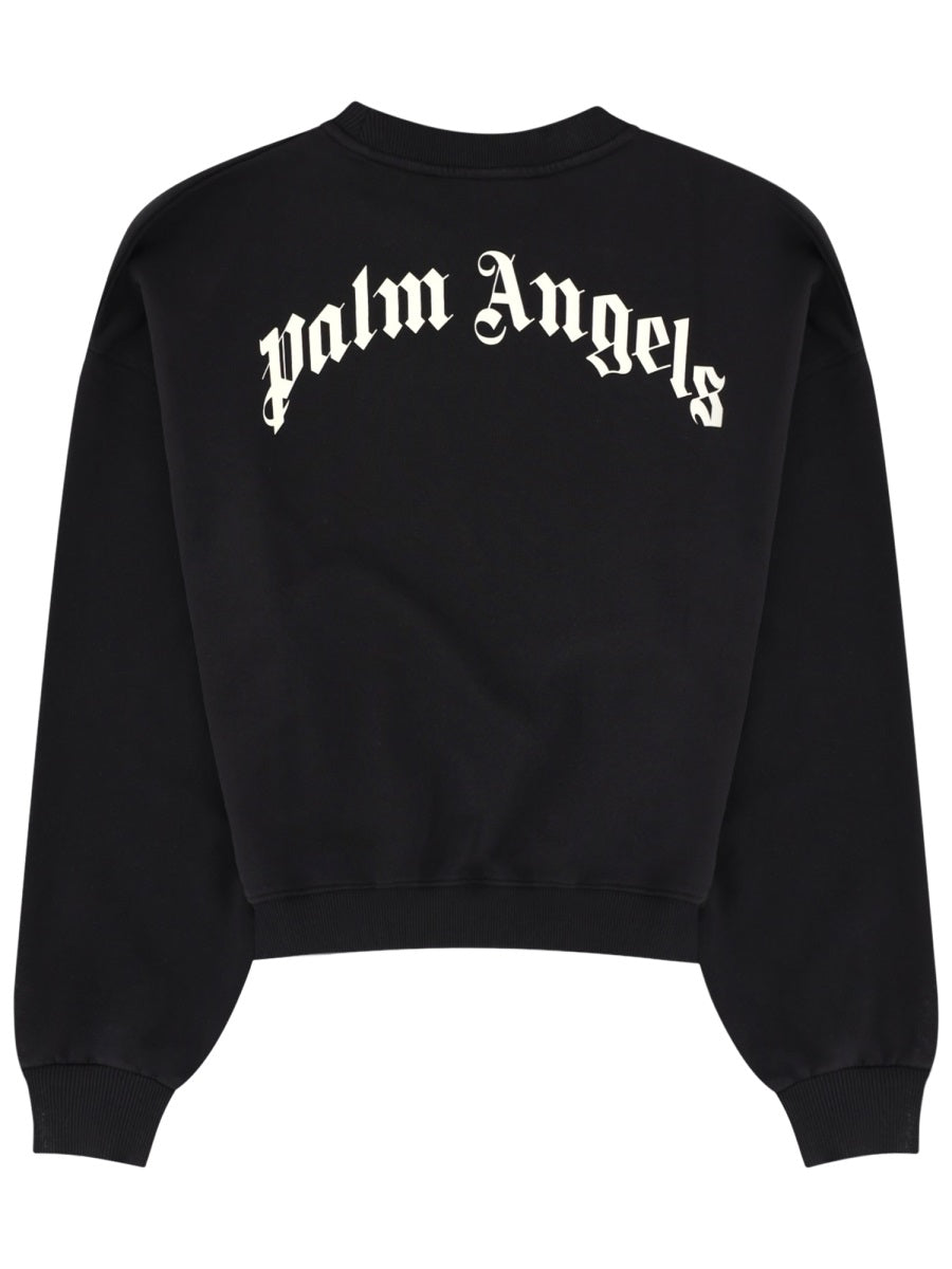 Palm Angels Women Felpa Crop Con Logo PALM ANGELS