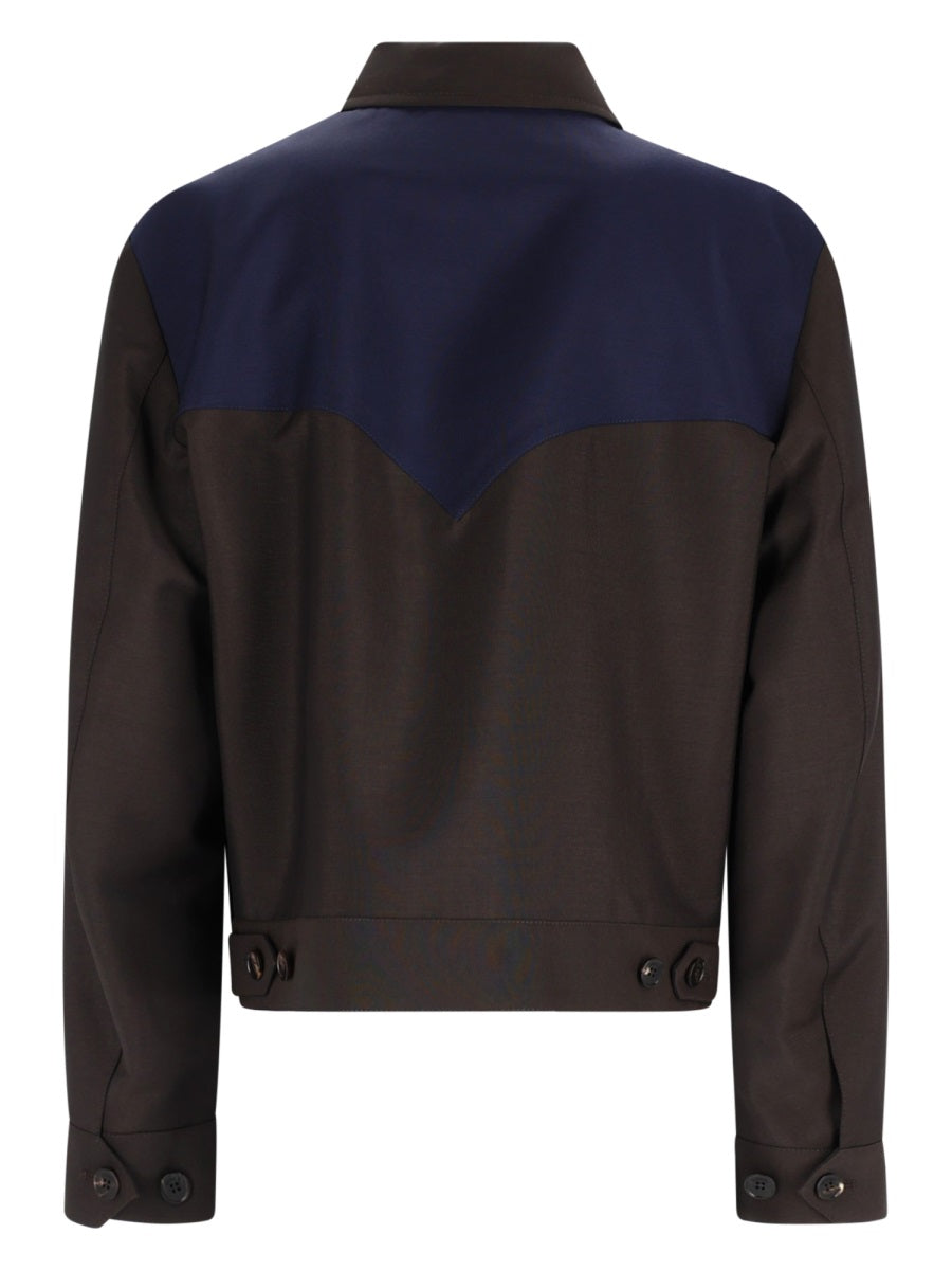 Versace Men Giacca In Lana E Mohair Con Zip VERSACE