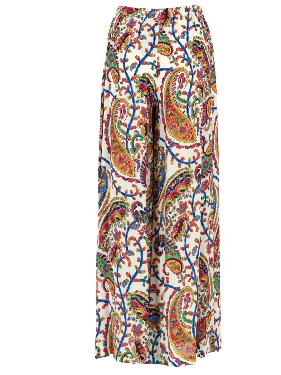Etro Women Pantalone Palazzo Con Cintura E Motivo Paisley ETRO