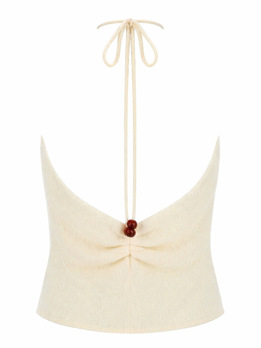Magda Butrym Women Top "Halterneck" Drappeggiato Con Perline