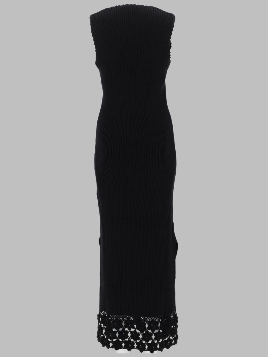 Ganni Women Abito Lungo Con Bordo In Crochet GANNI