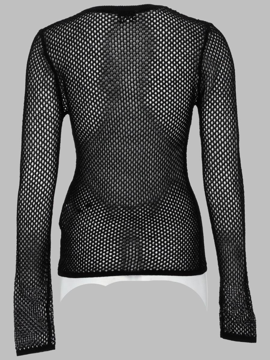 Ganni Women Top In Mesh Di Cotone Mercerizzato GANNI