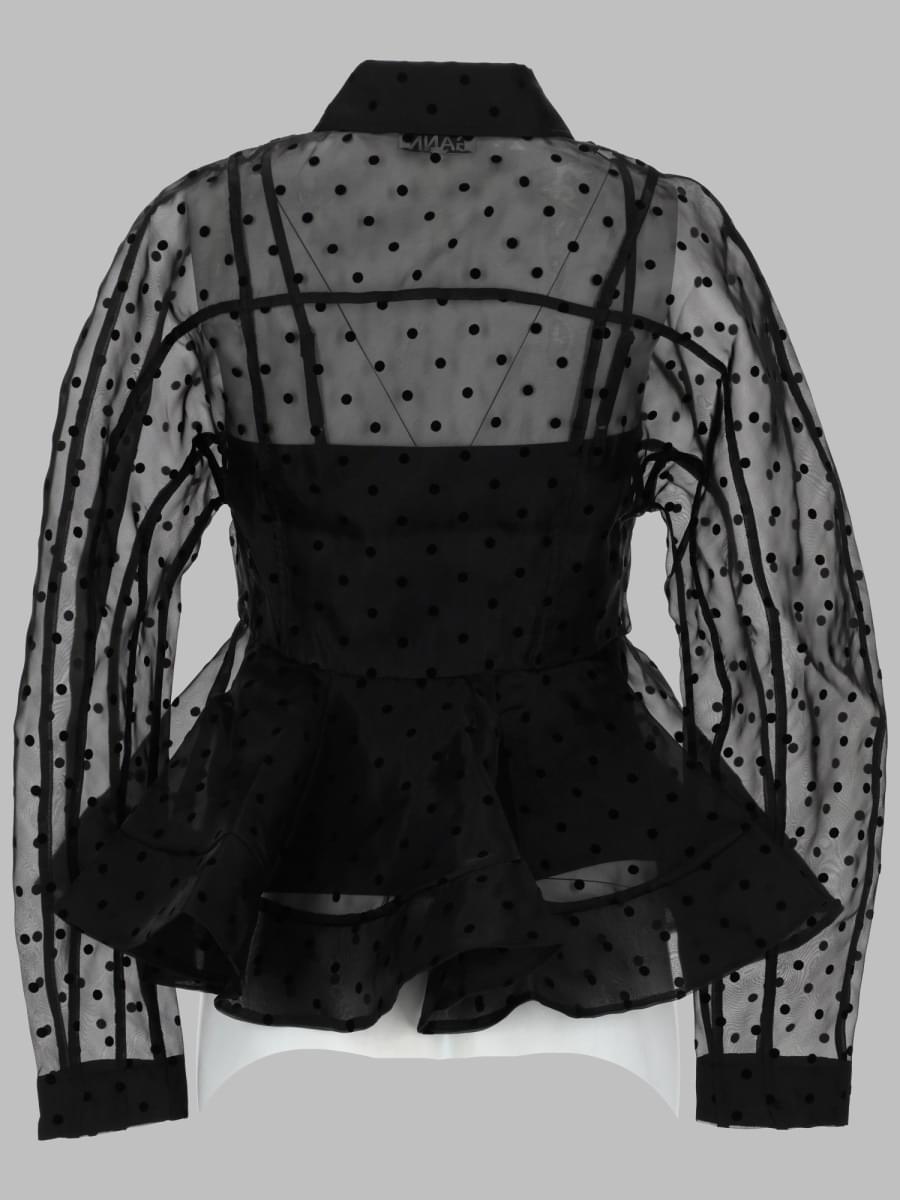 Ganni Women Camicia "Peplum" In Organza GANNI