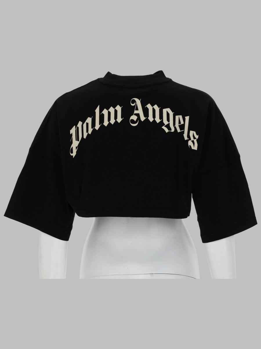 Palm Angels Women T-Shirt Cropped Con Logo PALM ANGELS