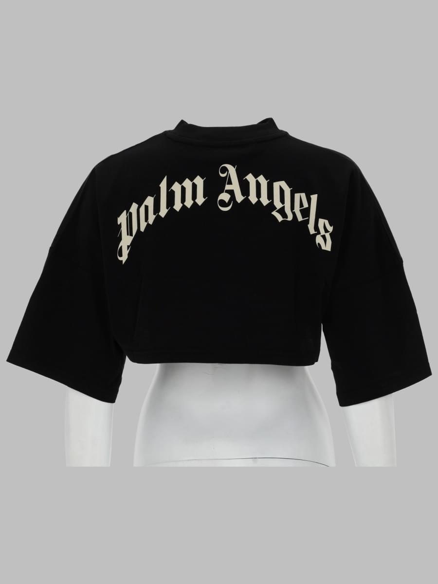 Palm Angels Women T-Shirt Cropped Con Logo PALM ANGELS