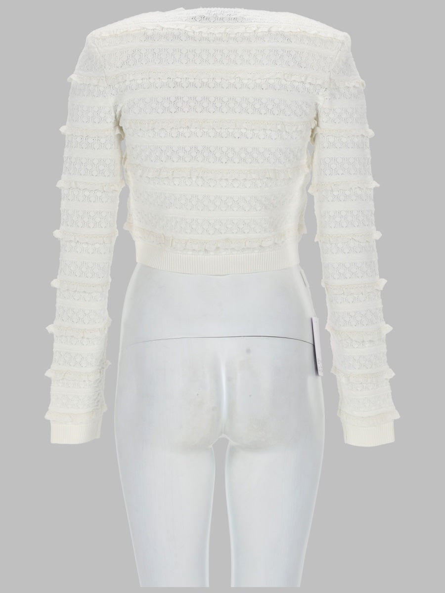 Self-Portrait Women Cardigan Traforato Con Strass