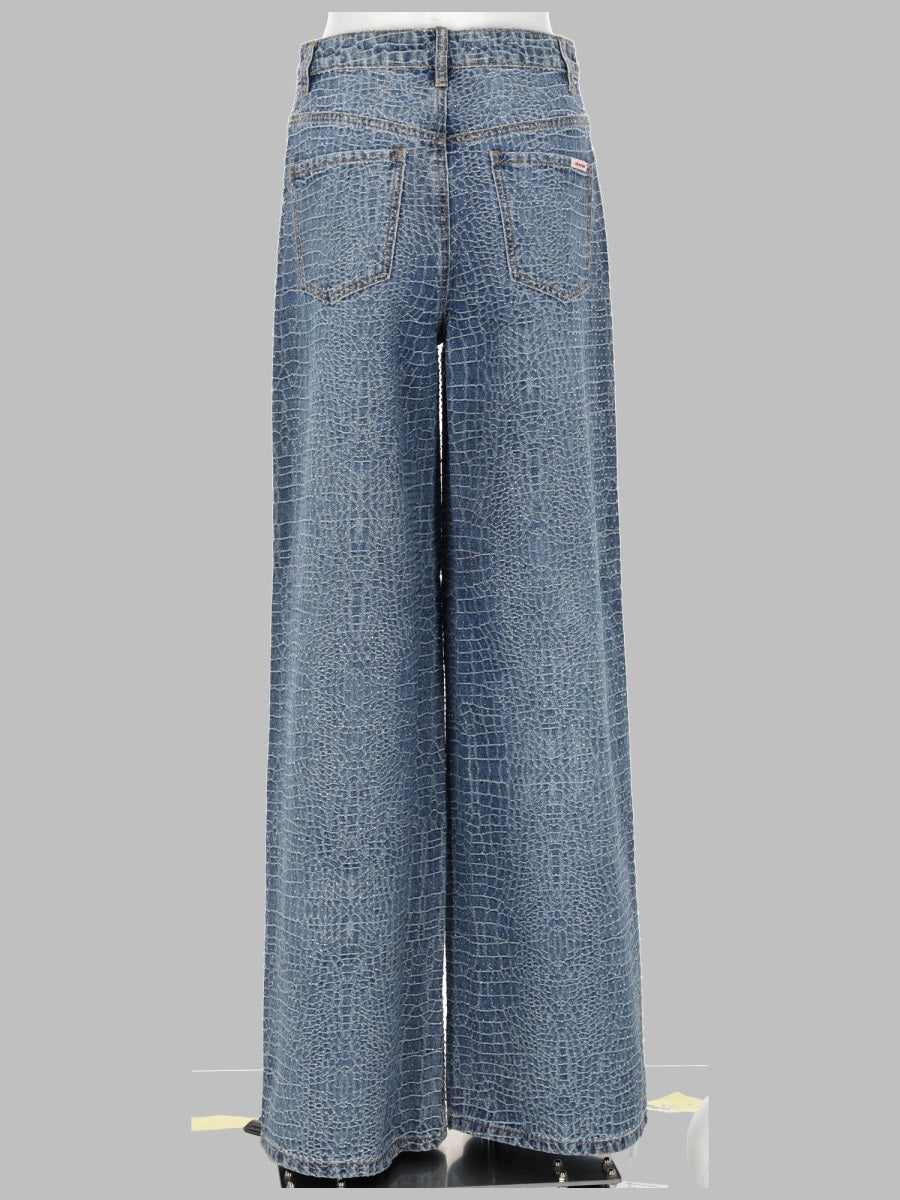 Self-Portrait Women Jeans Con Strass Effetto Coccodrillo SELF-PORTRAIT