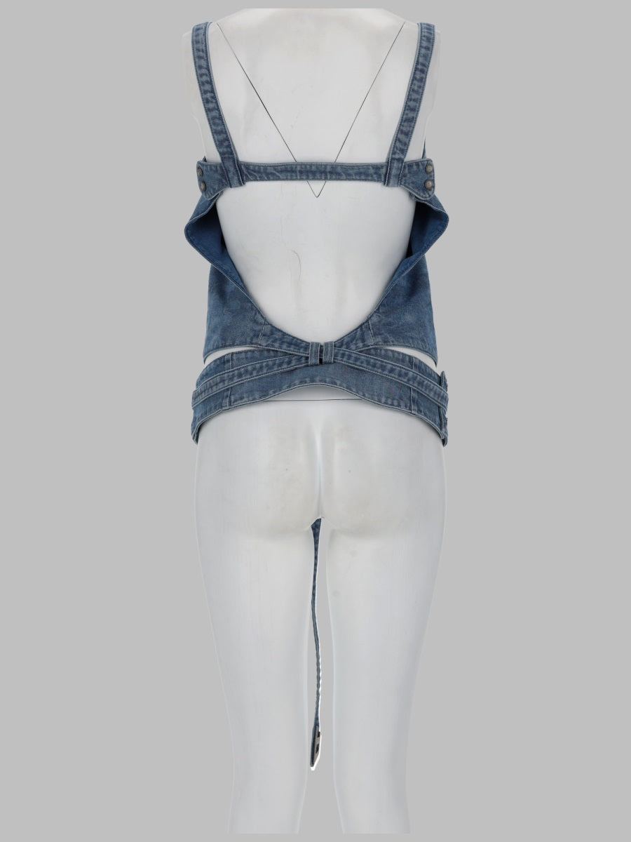 Diesel Women Top "De-Sayra" In Denim DIESEL