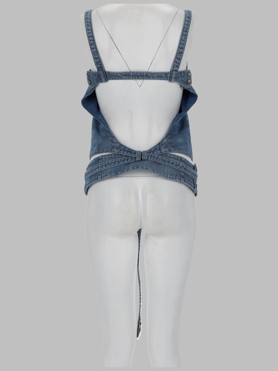 Diesel Women Top "De-Sayra" In Denim DIESEL