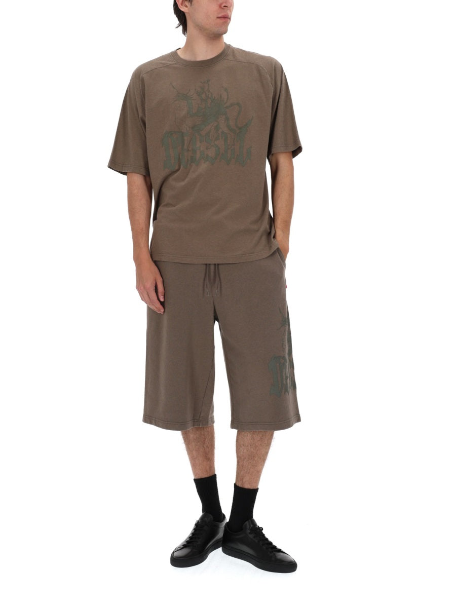 Diesel Men T-Shirt "Jussi" Con Logo