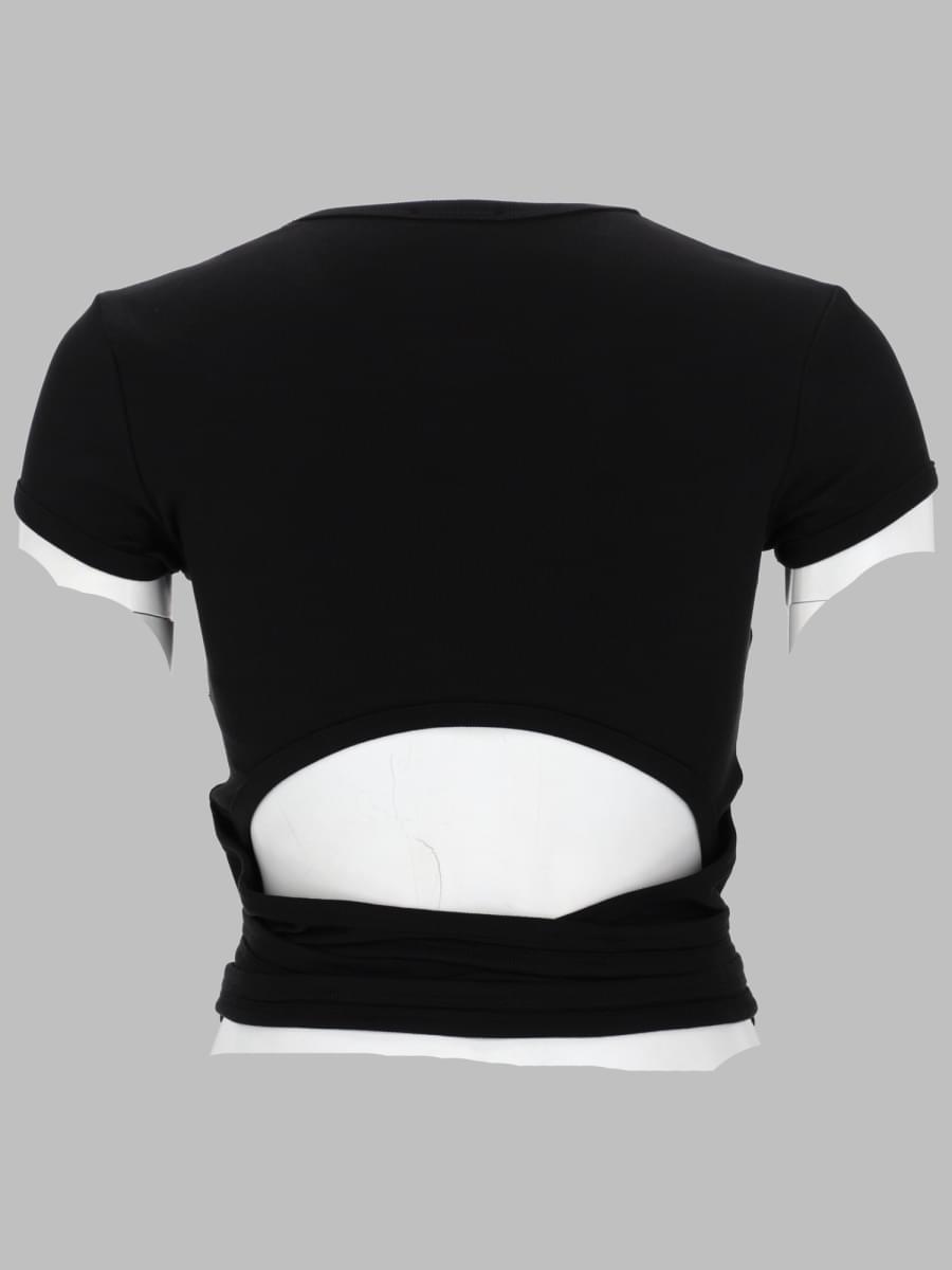 Diesel Women T-Shirt A Costine Con Lacci DIESEL