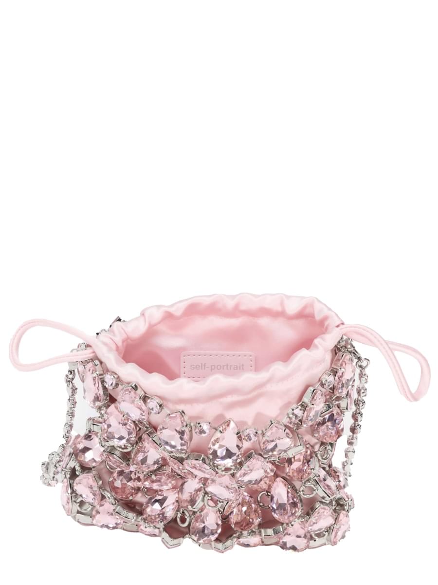 Self-Portrait Women Borsa Mini In Maglia Metallica Con Cristalli SELF-PORTRAIT