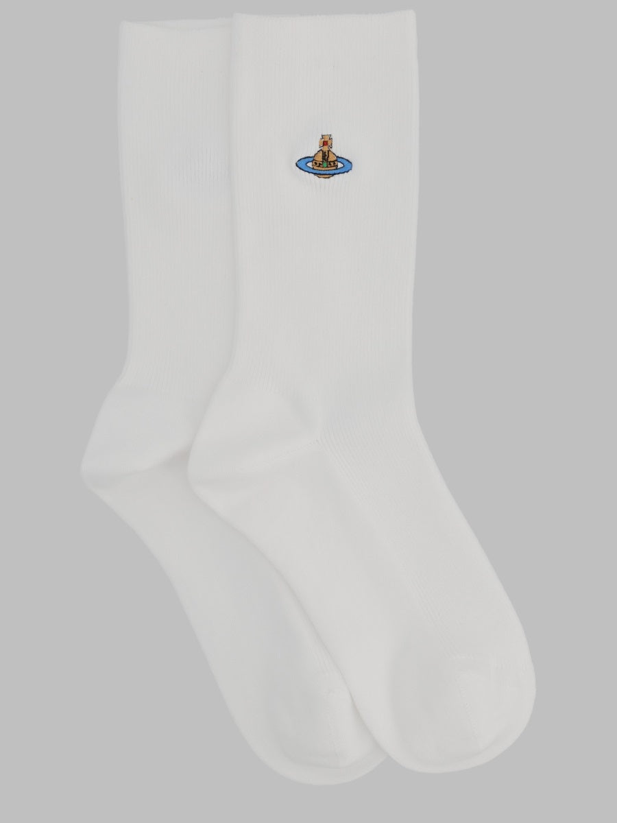 Vivienne Westwood Women Calzini "Ribbed Crew" Con Orb VIVIENNE WESTWOOD