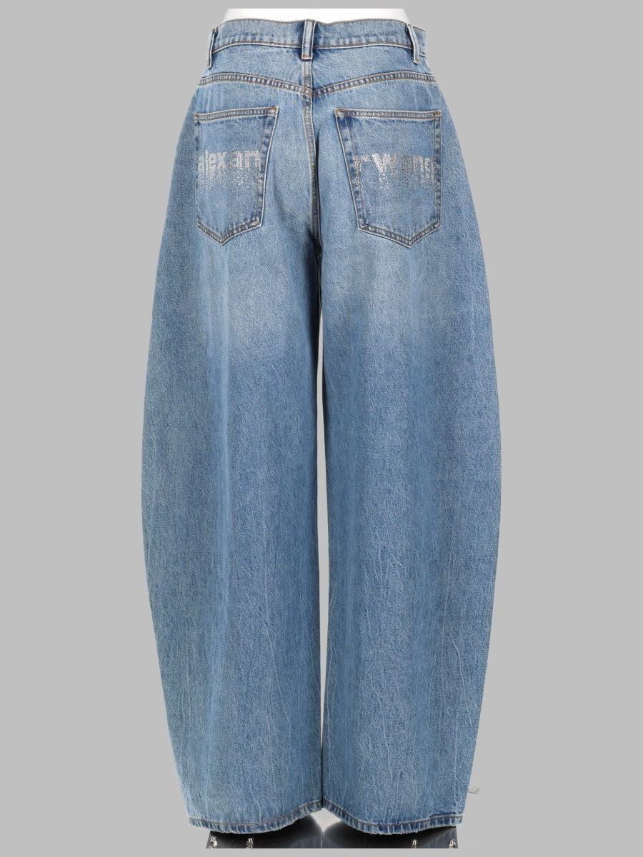 Alexander Wang Women Jeans "Blow Up" Con Logo In Strass ALEXANDER WANG