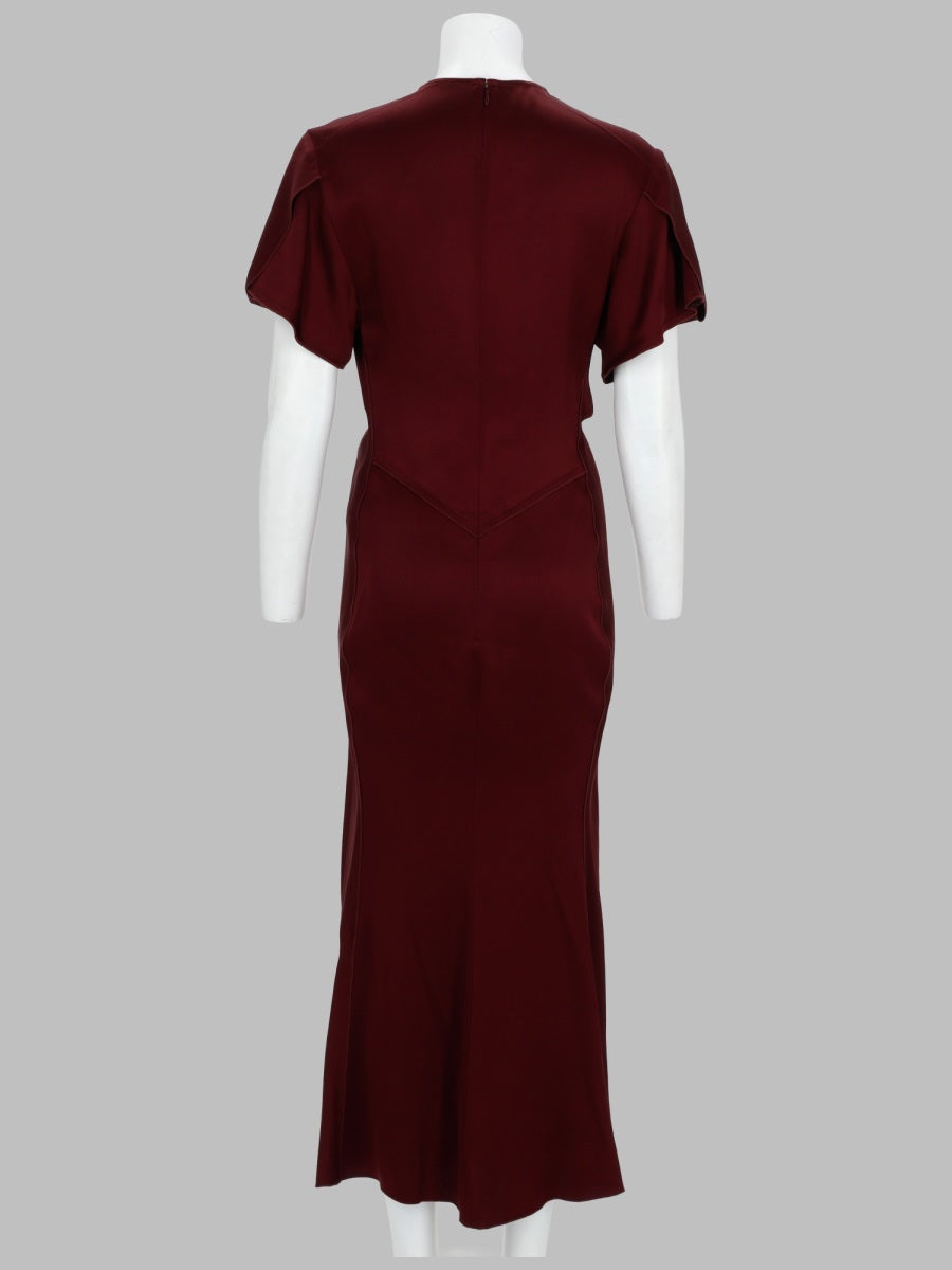 Victoria Beckham Women Abito Midi Con Drappeggio E Scollo A V