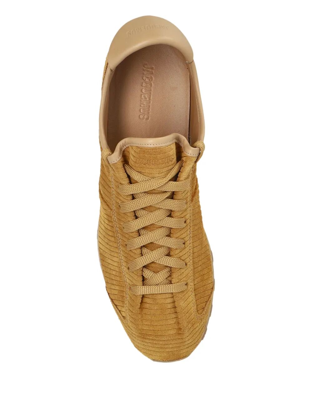 Jacquemus Men Le Tennis Sneakers In Soft Corduroy-Embossed Suede JACQUEMUS