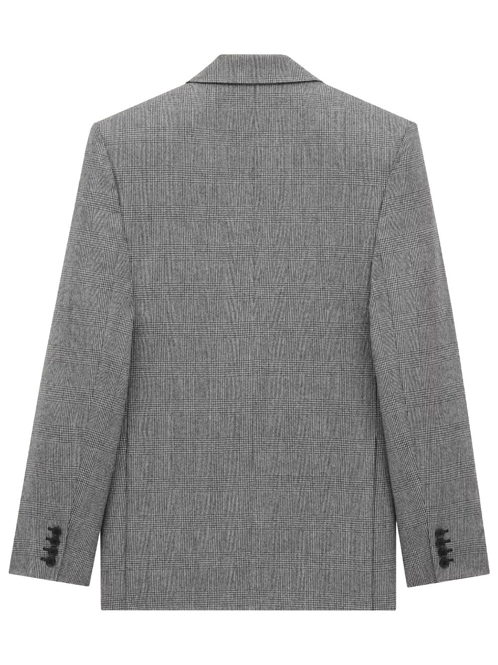 Saint Laurent Men Prince Of Wales Wool Flannel Jacket SAINT LAURENT