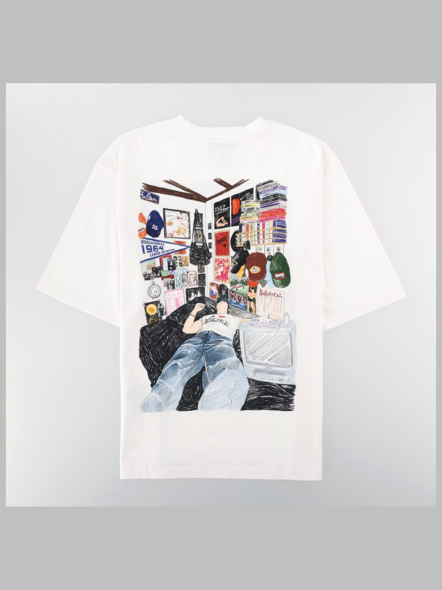 Dsquared Men T-Shirt Con Stampa DSQUARED2
