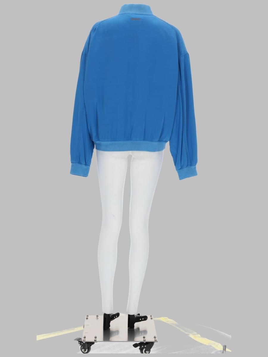 Versace Women Blouson Con Zip In Popeline Di Seta VERSACE
