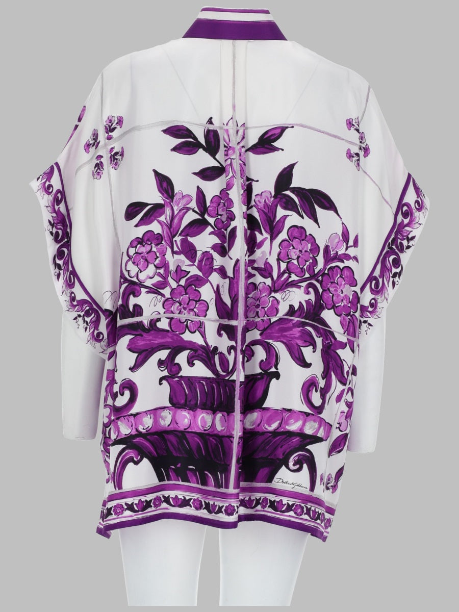 Dolce & Gabbana Women Camicia In Twill Stampa Maiolica DOLCE & GABBANA