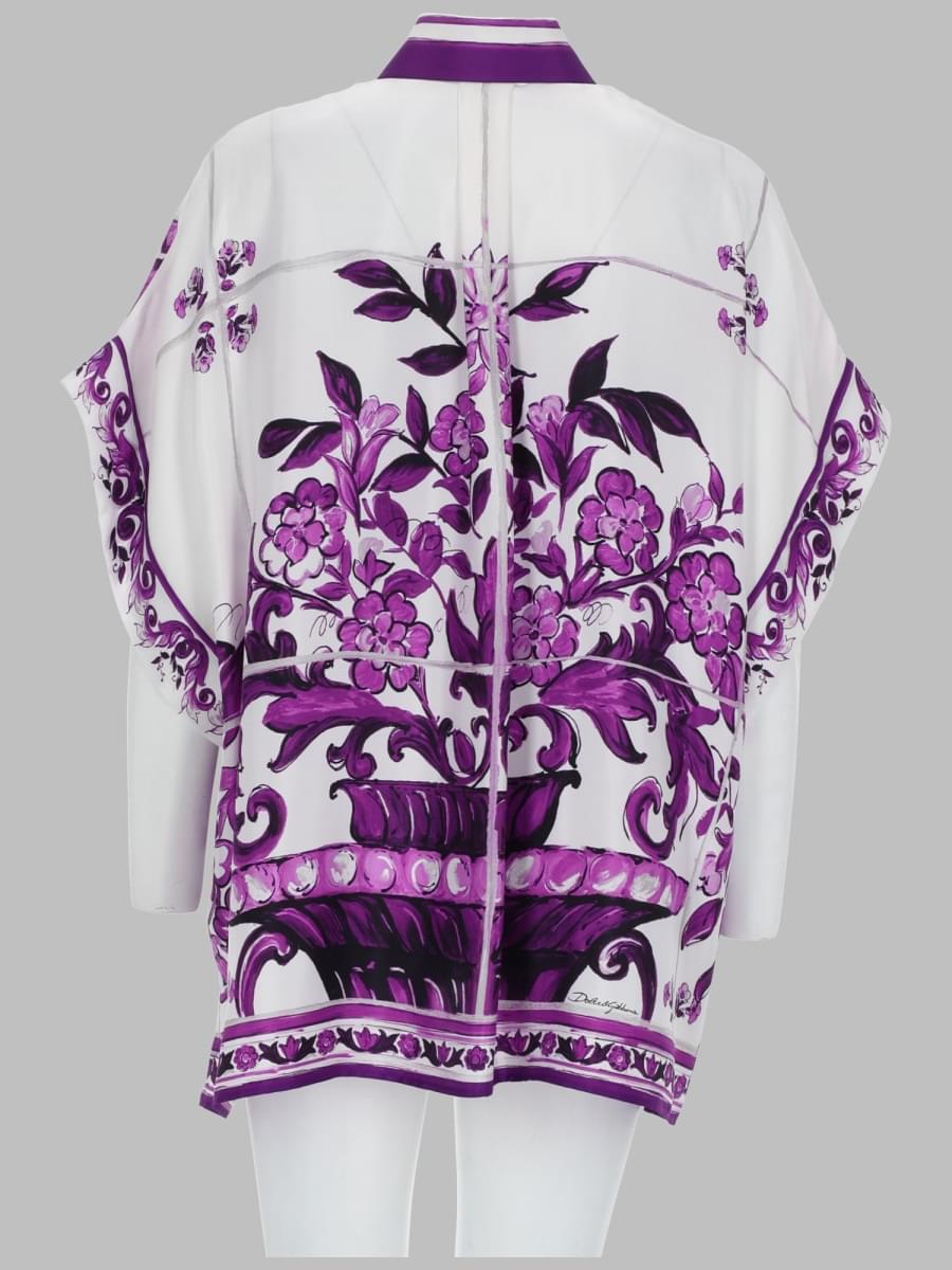 Dolce & Gabbana Women Camicia In Twill Stampa Maiolica DOLCE & GABBANA