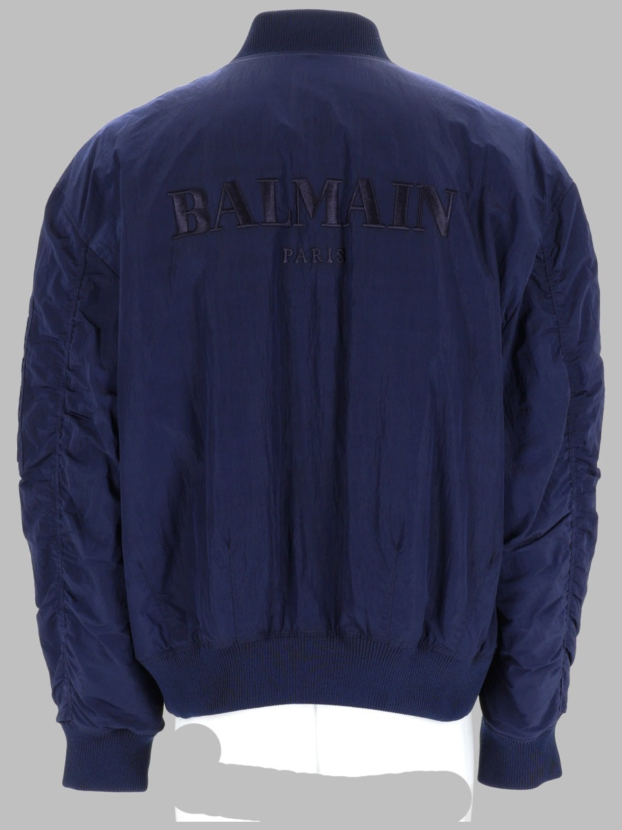 Balmain Men Bomber Con Logo Ricamato BALMAIN
