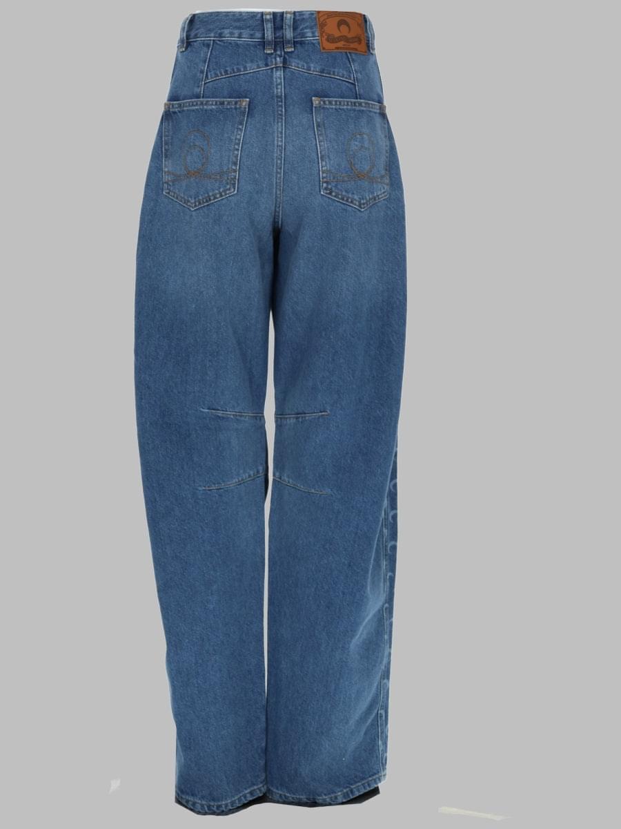 Marine Serre Women Jeans In Denim Di Cotone Organico MARINE SERRE