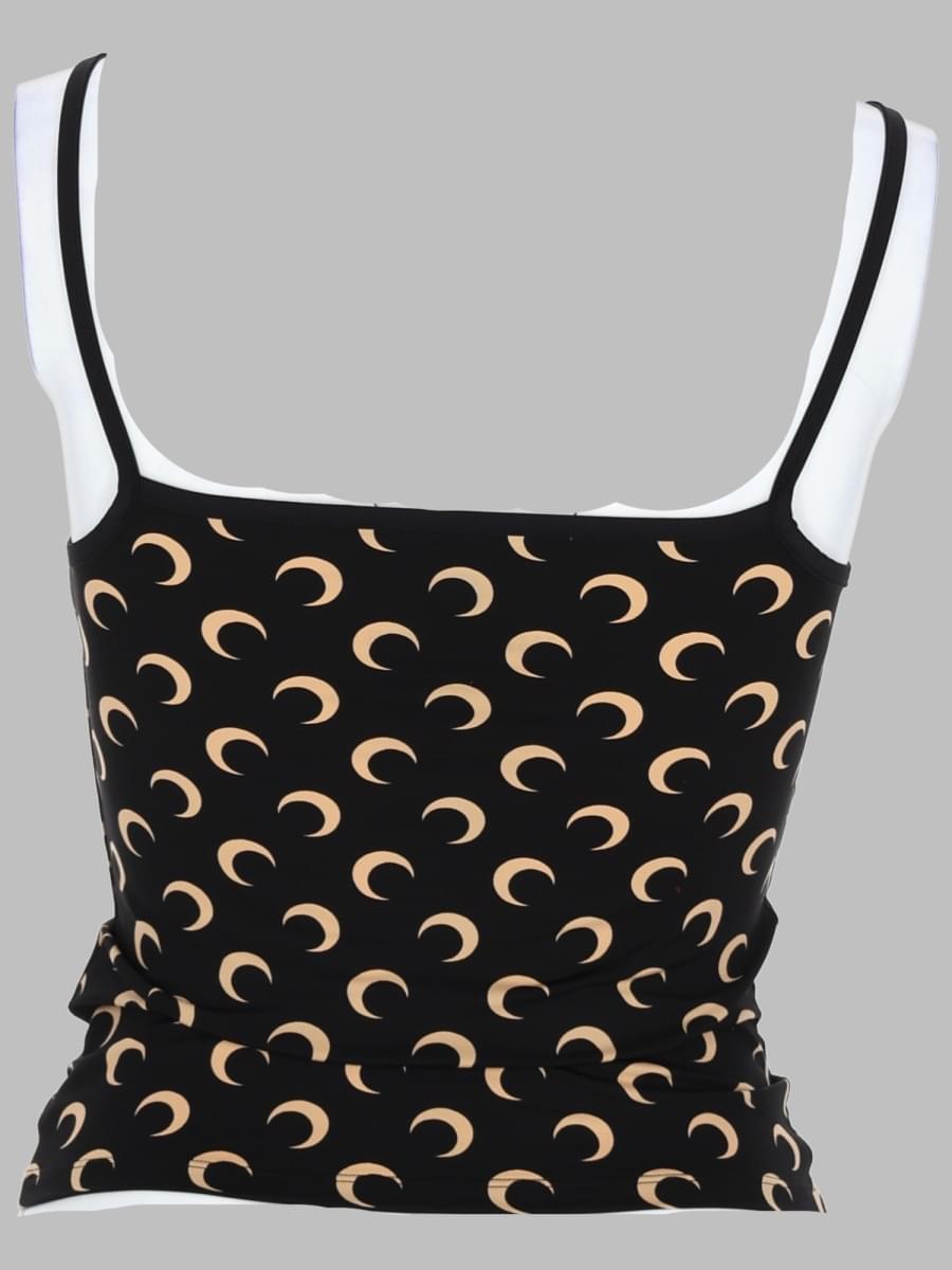 Marine Serre Women Top "Moon" In Jersey MARINE SERRE