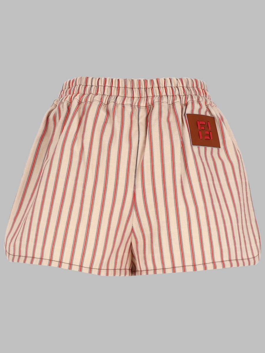 Fendi Women Shorts In Denim Ff A Righe FENDI