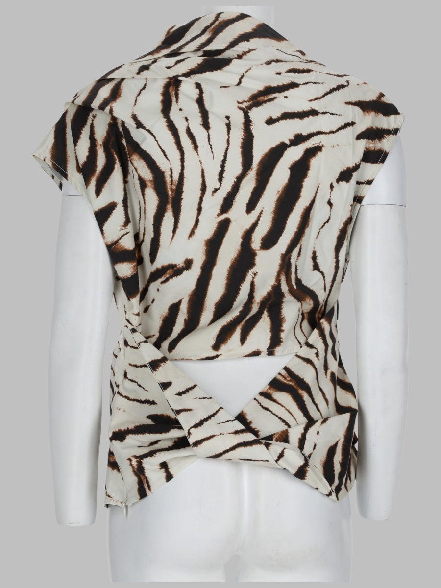 Ganni Women Top Con Stampa Animalier GANNI
