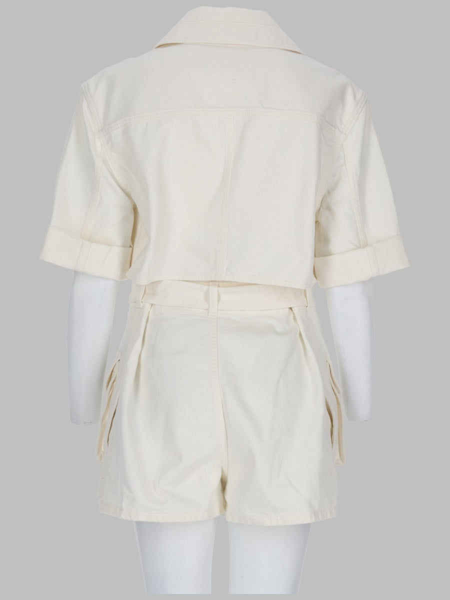 Balmain Women Jumpsuit Con Cintura In Denim BALMAIN