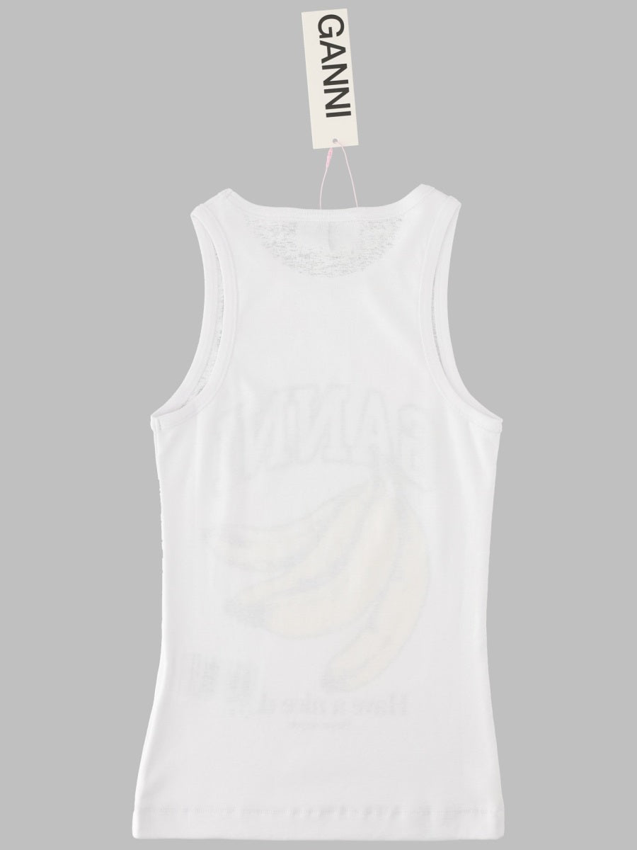 Ganni Women Tank Top Con Stampa Banana GANNI