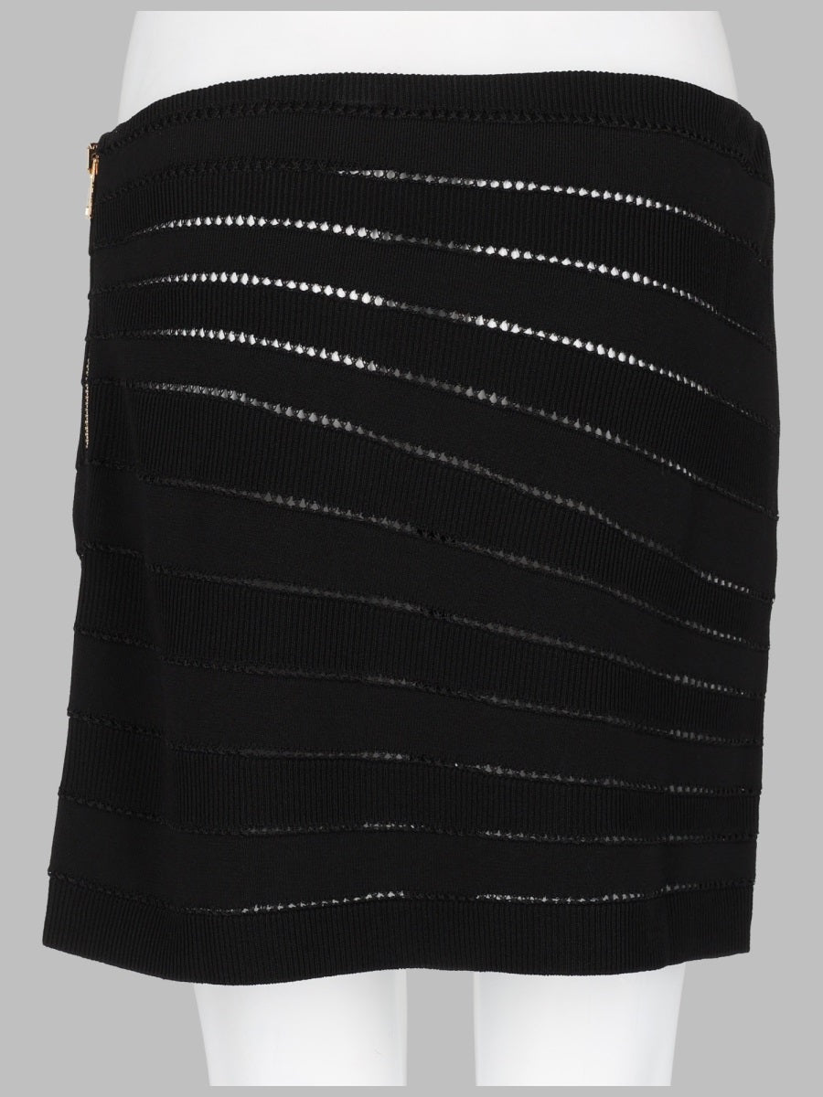 Balmain Women Mini Gonna In Maglia Flechage BALMAIN