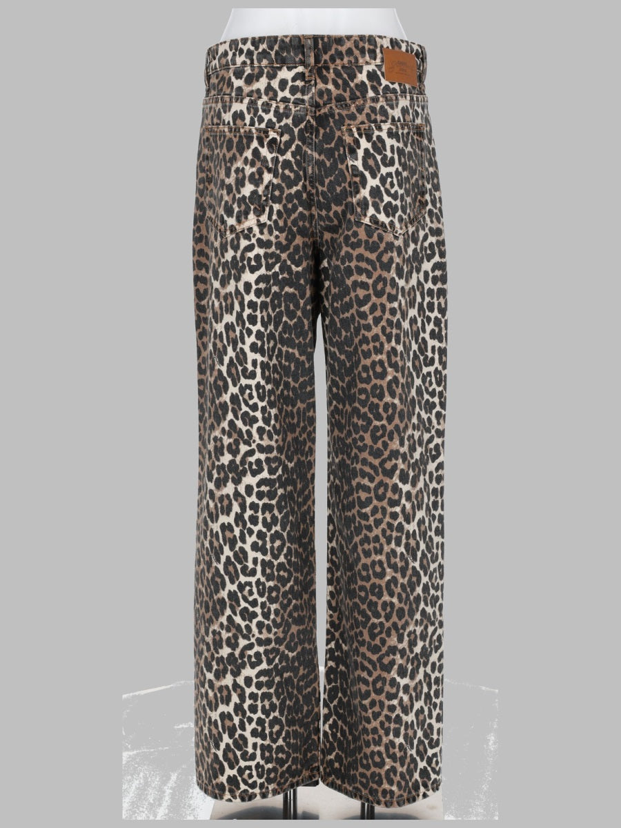 Ganni Women Jeans Con Stampa Animalier GANNI