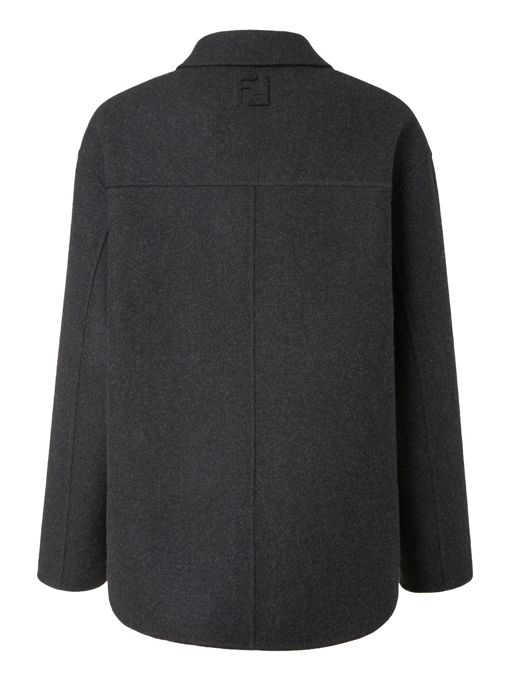 Fendi Men Wool Double-Breasted Pea Coat FENDI