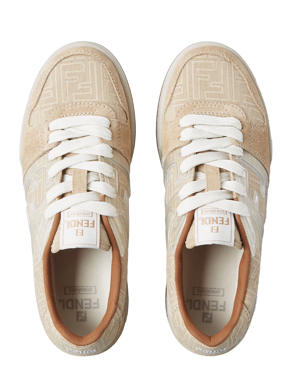 Fendi Men Fendi Match Low Top Sneakers In Jacquard Ff FENDI