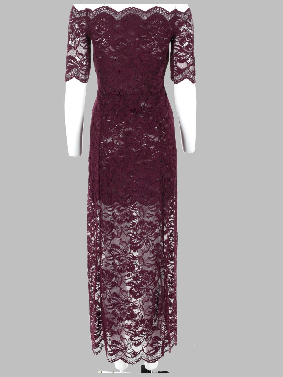 Rabanne Women Abito Midi In Pizzo A Strati PACO RABANNE