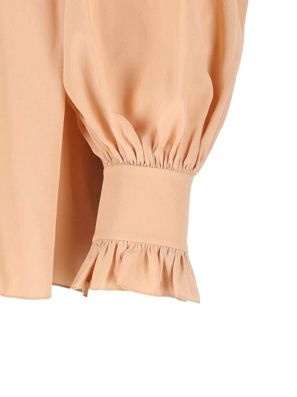 Chloe Women Oversized Crêpe De Chine Ruffle Top