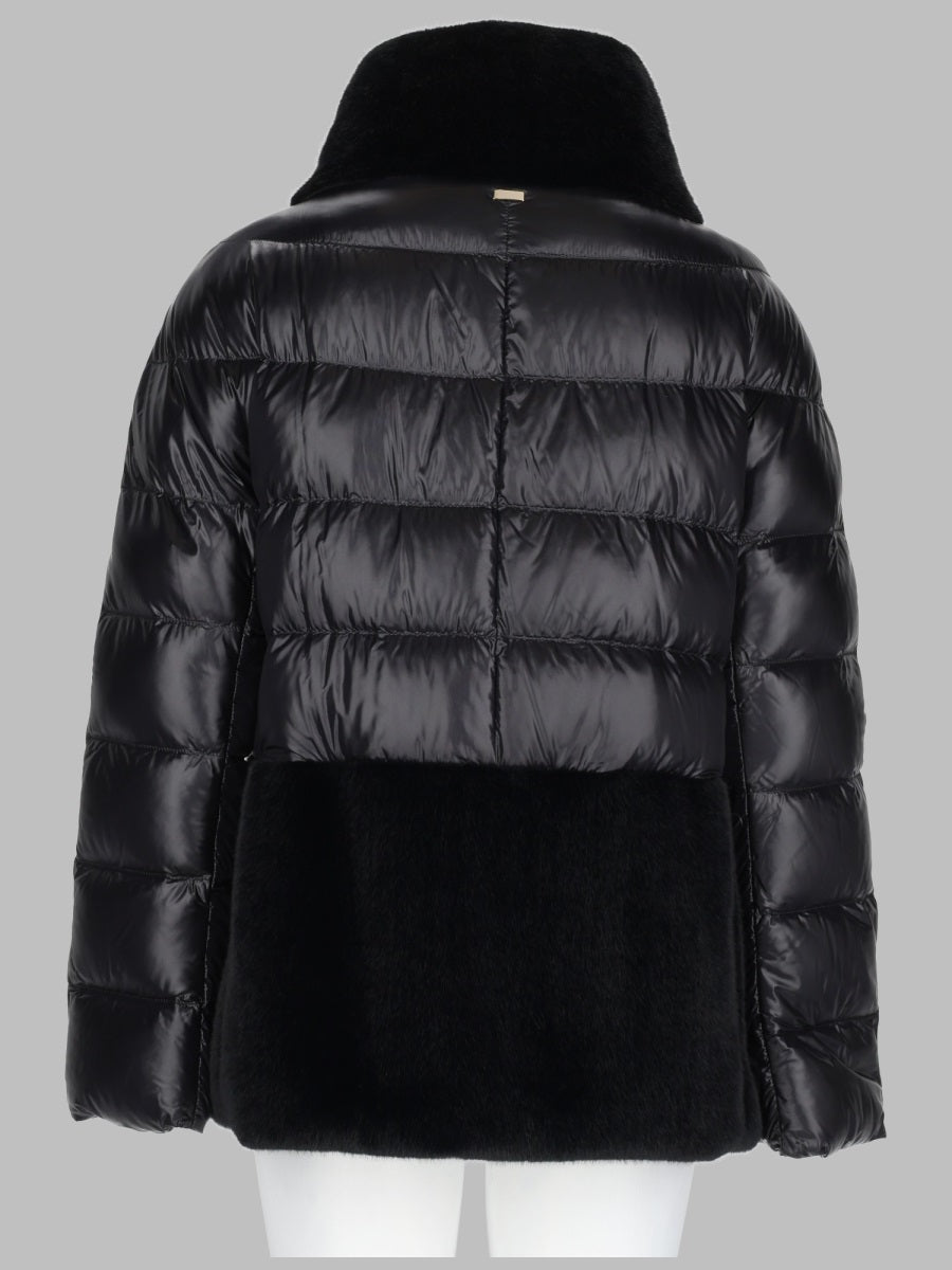 Herno Women Piumino Trapuntato Con Inserti In Eco-Pelliccia HERNO