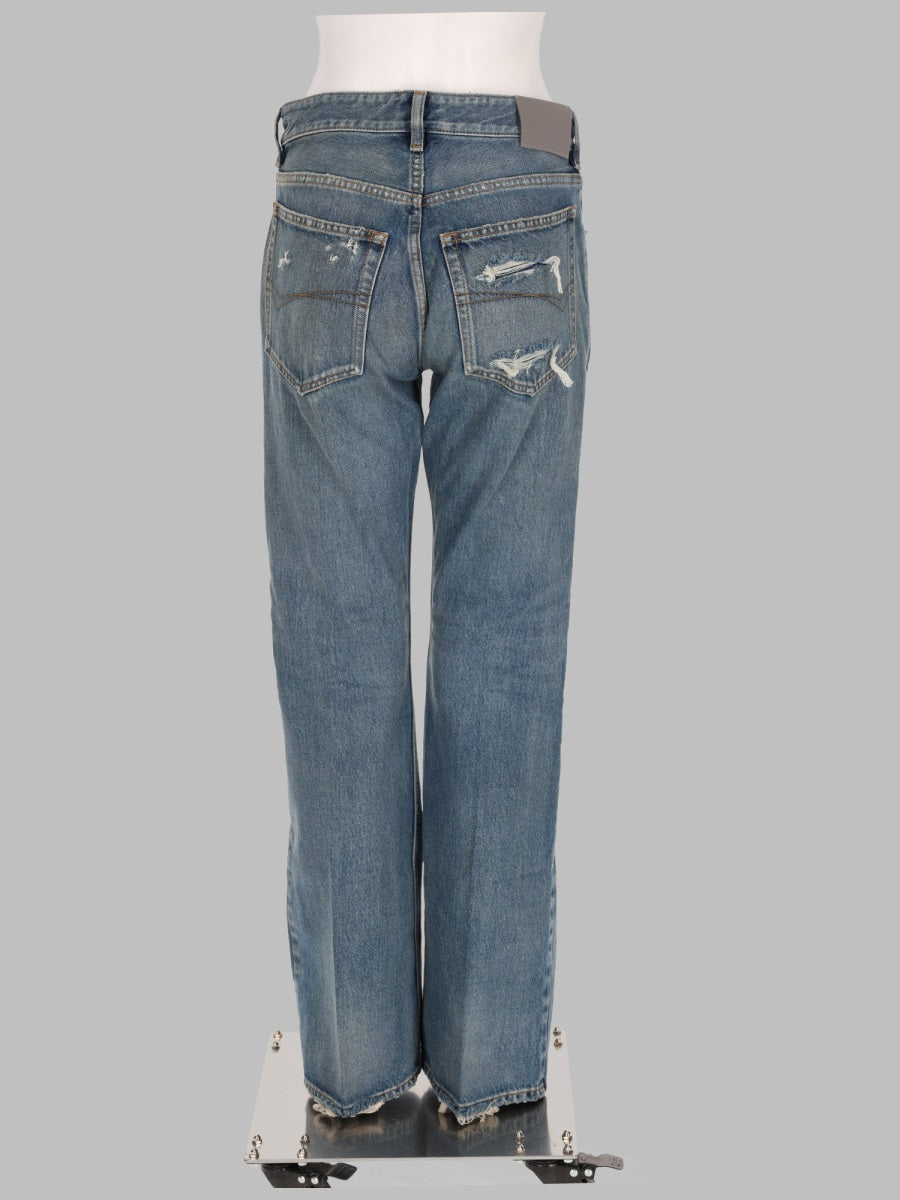 Balenciaga Women Jeans In Denim Con Dettagli Usurati BALENCIAGA