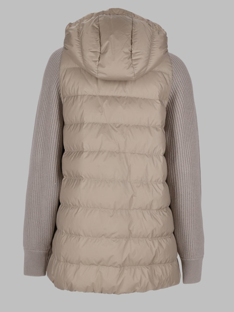 Brunello Cucinelli Women Piumino In Nylon Con Manica In Maglia BRUNELLO CUCINELLI